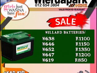 SALE on Willard Batteries!
