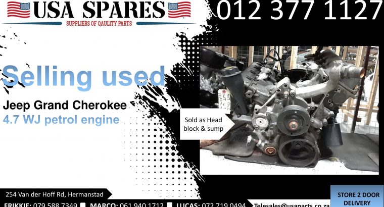 Jeep Grand Cherokee 4.7 WJ petrol 1999-04 used engines for sale