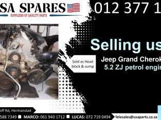 Jeep Grand Cherokee 5.2 ZJ petrol 1992-98 used engines for sale