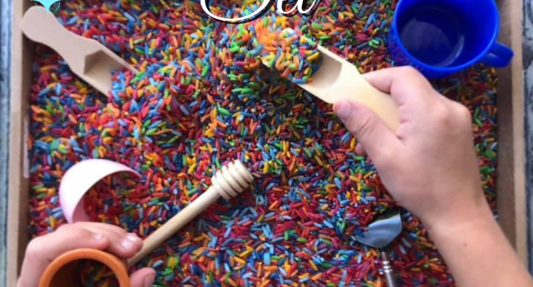 Sensory Rainbow Rice Set