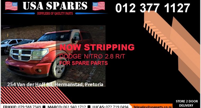 Dodge Nitro 2.8 R/T 2007-13 stripping for used spares