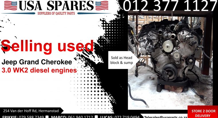 Jeep Grand Cherokee 3.0 WK2 diesel 2011-19 used engines for sale