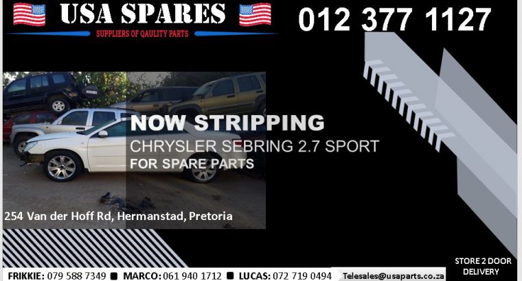 Chrysler Sebring 2.7 sport 2005-13 stripping for used spares