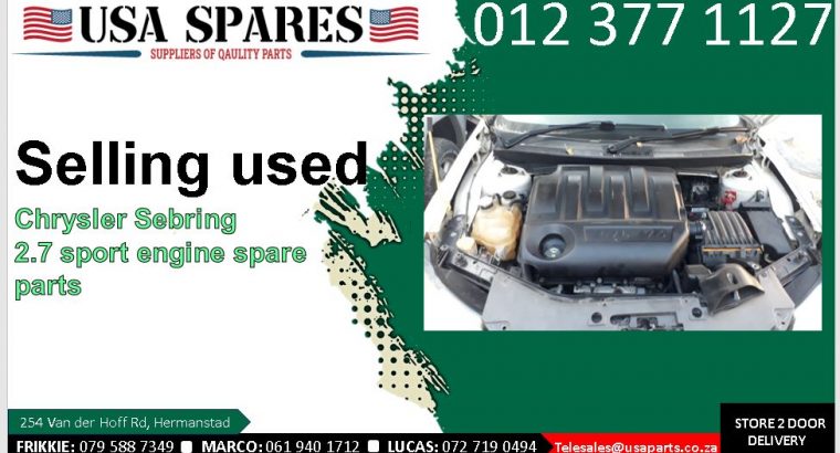 Chrysler Sebring 2.7 sport 2005-13 used engine spare parts