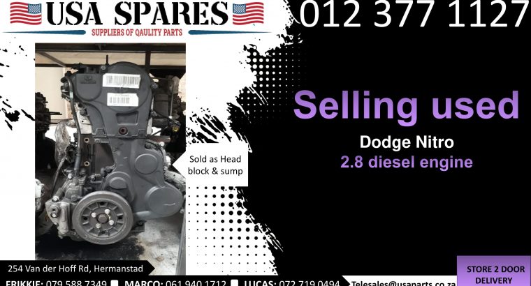 Dodge Nitro 2.8 diesel 2007-13 used engines for sale
