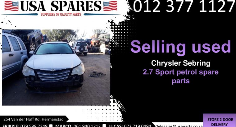Chrysler Sebring 2.7 sport 2005-13 used spare parts for sale