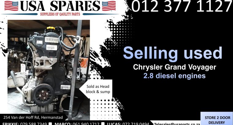 Chrysler Grand Voyager 2.8 diesel 2008-19 used engines for sale