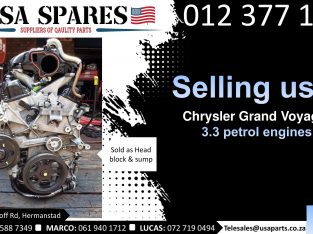 Chrysler Grand Voyager 3.3 petrol 2003-07 used engines for sale
