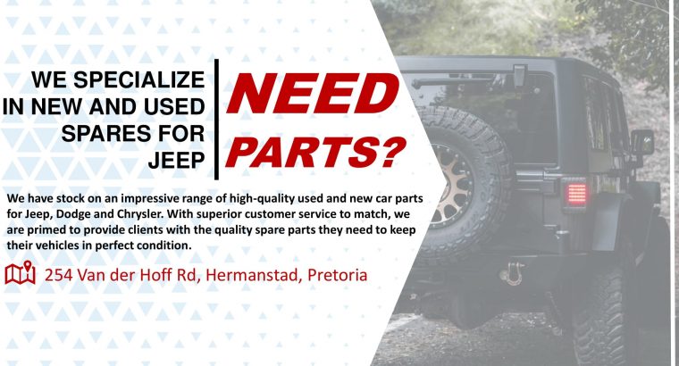 Various Jeep new and used spare parts for sale