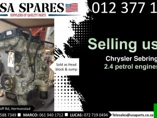 Chrysler Sebring 2.4 2005-13 petrol used engines for sale