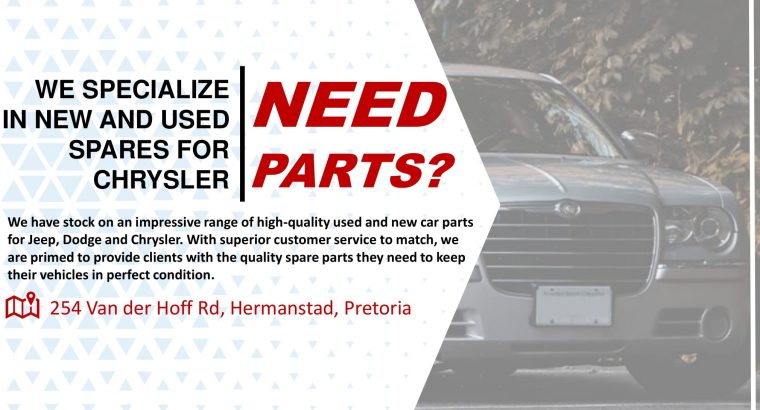 Various Chrysler new and used spare parts for sale