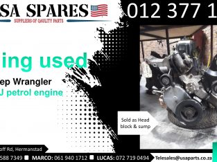 Jeep Wrangler 4.0 TJ petrol 2000-06 used engines for sale