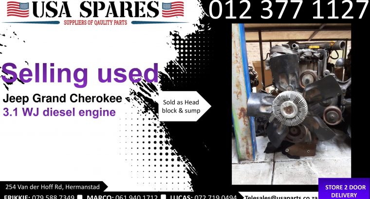 Jeep Grand Cherokee 3.1 WJ diesel 1999-04 used engines for sale