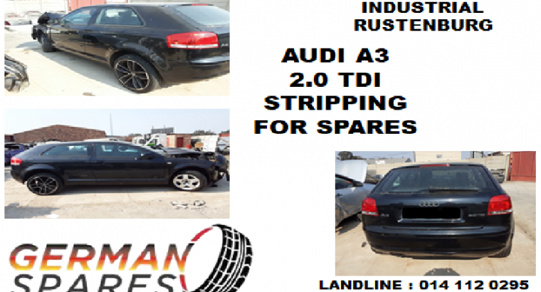 Audi A3 2.0 TDI stripping for spares