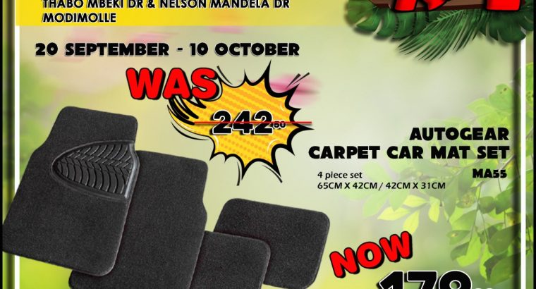 AutoGear Carpet Car Mat Set NOW ONLY R179 at Modimolle Spares!