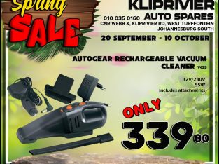 Autogear Rechargeable Vacuum Cleaner ONLY R339