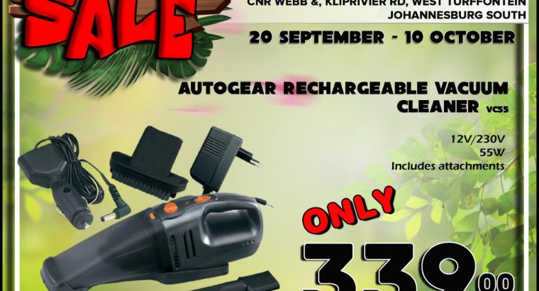Autogear Rechargeable Vacuum Cleaner ONLY R339