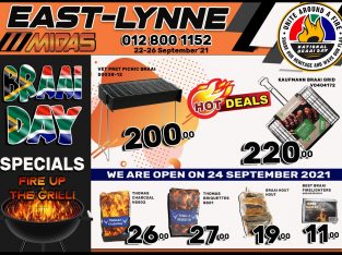 BRAAI DAY SPECIALS at East-Lynne Midas!