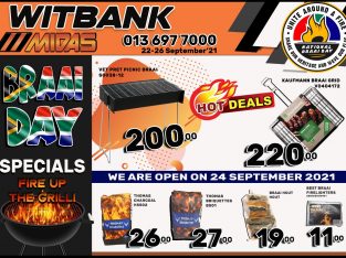 BRAAI DAY SPECIALS at Witbank Midas!