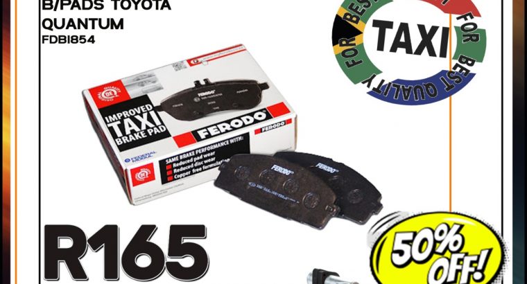 B/Pads Toyota Quantum ONLY R165 at Downtown Spares!