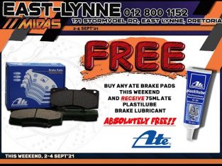 Buy any ATE Brake Pads this weekend and get this awesome FREEBIE!