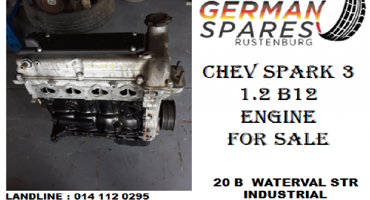 Chev Spark 3 1.2 B12 Engine for sale