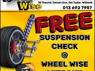 FREE Suspension Check at Wheel Wise Witbank!