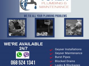 PLUMBING SERVICES OFFERED