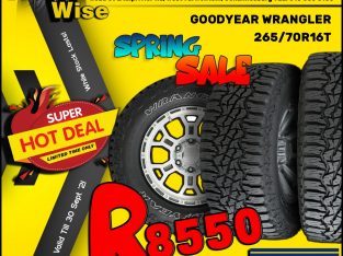 GoodYear Wrangler 265/70R16T ONLY R8 550 per set!