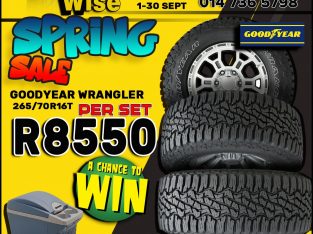 GoodYear Wrangler 265/70R16T ONLY R8 550 per set!