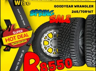 GoodYear Wrangler 265/70R16T ONLY R8 550 per set!