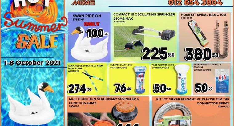 HOT SUMMER SALE 1-8 October 2021!