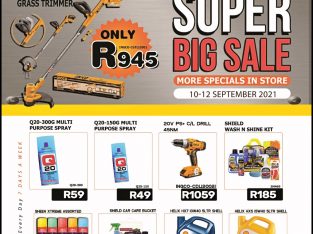 Super Bis SALE this weekend at Kliprivier Auto Spares!