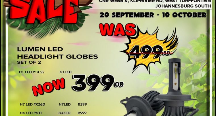 Get Lumen LED Headlight Globes NOW at these amazing LOW prices!