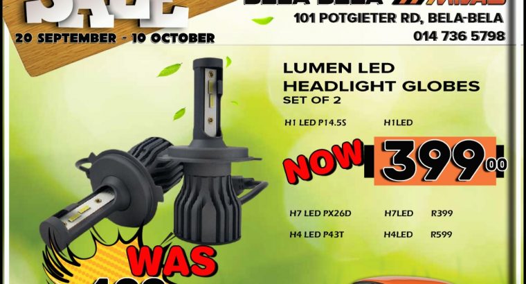 Get Lumen LED Headlight Globes NOW at these amazing LOW prices!