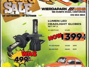 Get Lumen LED Headlight Globes NOW at these amazing LOW prices!