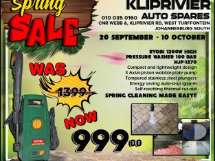 Ryobi 1200W High-Pressure Washer 100 Bar ONLY R999