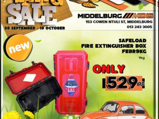 Safeload Fire Extinguisher Box ONLY R529 at Middelburg Midas!