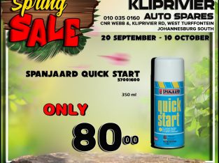 Spanjaard Quick Start ONLY R80 at Kliprivier AUTO Spares!