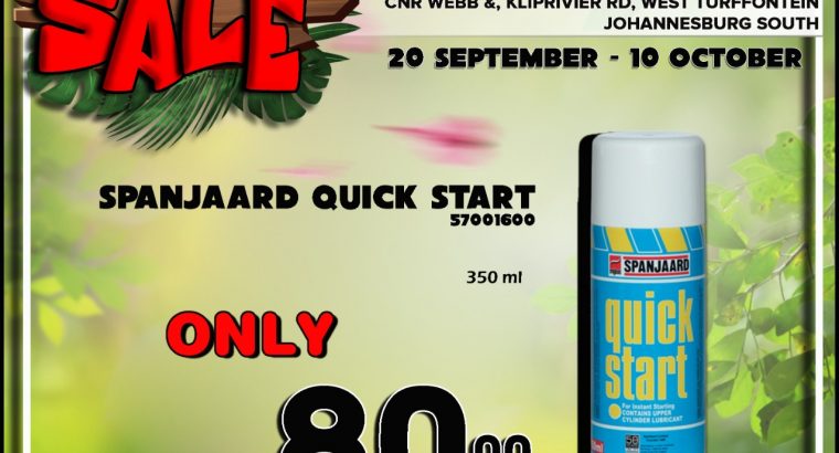 Spanjaard Quick Start ONLY R80 at Kliprivier AUTO Spares!