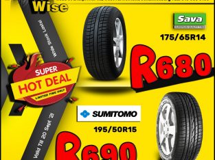 Sava 175/65R14 ONLY R680 & Sumitomo 195/50R15 ONLY R690!