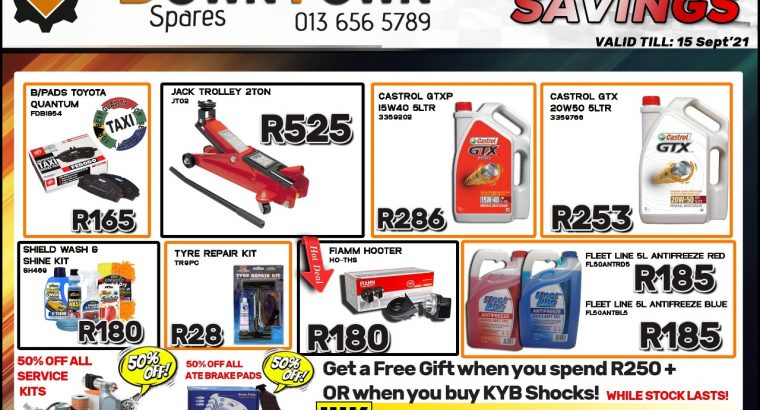 September Savings at Downtown Spares!