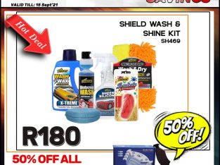 Shield Wash & Shine Kit ONLY R180 at Downtown Spares!