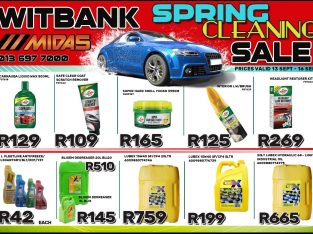 Spring Cleaning SALE now on at Midas Witbank!