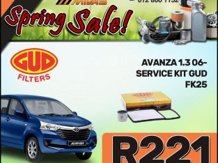 Avanza 1.3 06- Service Kit GUD ONLY R221 at East-Lynne Midas!