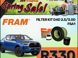Filter Kit D4D 2.5/3.0D ONLY R330 at East-Lynne Midas!