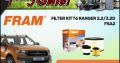 Filter Kit T6 Ranger 2.2/3.2D ONLY R355 at East-Lynne Midas!