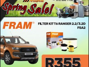 Filter Kit T6 Ranger 2.2/3.2D ONLY R355 at East-Lynne Midas!