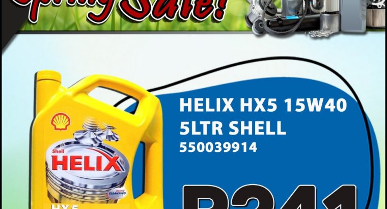 Shell Helix HX5 15W40 5L ONLY R241 at East-Lynne Midas!