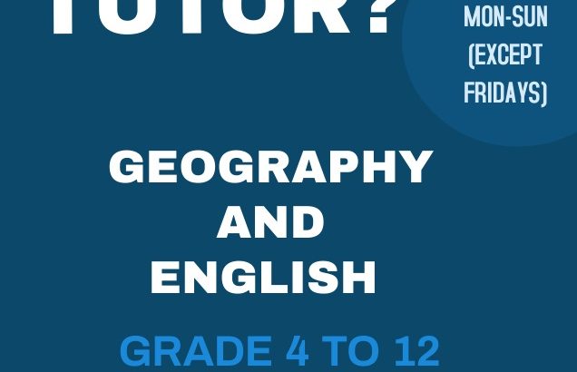 Tutor (Geography and English)